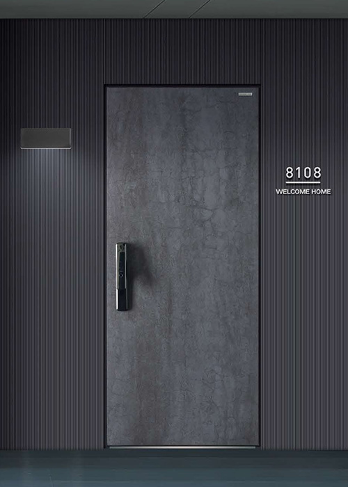 4mm Finely Carved Aluminum Door With Visual Fingerprint Lock